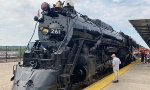 Milwaukee Road #261 steam engine fired up - St Paul Depot Days May 2023